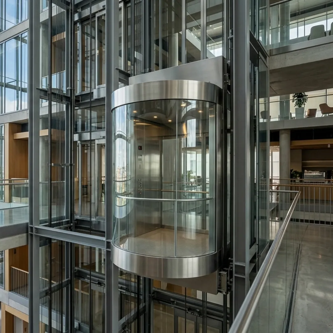 Modern Glass Lift with panoramic design for homes and premium buildings Modern Glass Lift with panoramic design for homes and premium buildings