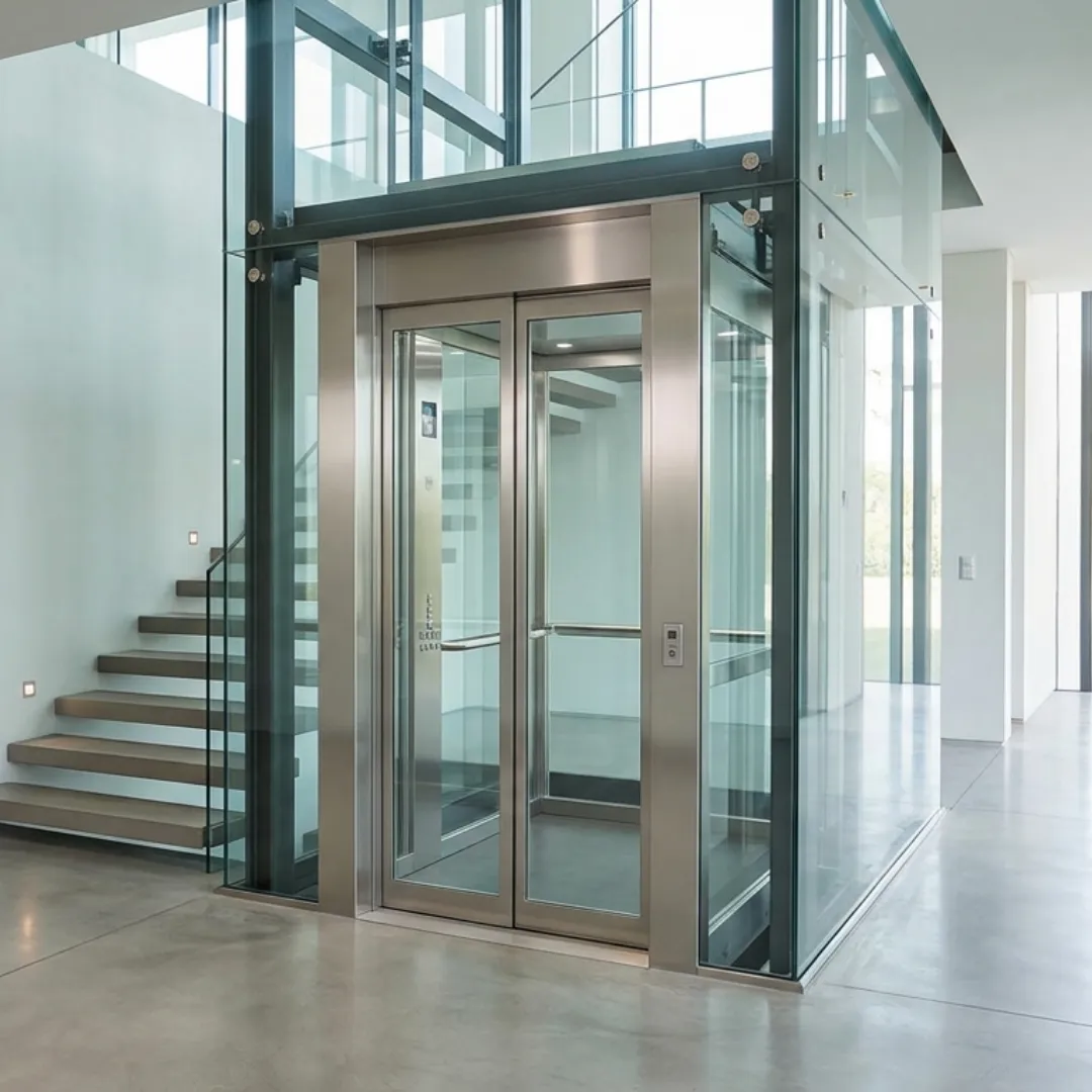Space-saving Pitless Lift solution for buildings with limited construction space Space-saving Pitless Lift solution for buildings with limited construction space